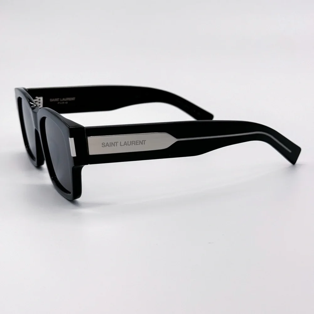 NEW SAINT LAURENT SL617 001 SQUARE BLACK SL 617 001 UNISEX SUNGLASSES